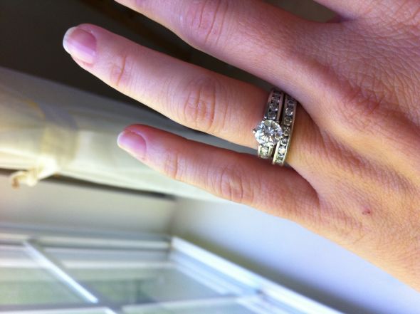 Any low profile rings? :  wedding engagement rings wedding band Photo