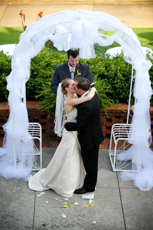 All different types of canopies and gazebos look gorgeous draped in tulle