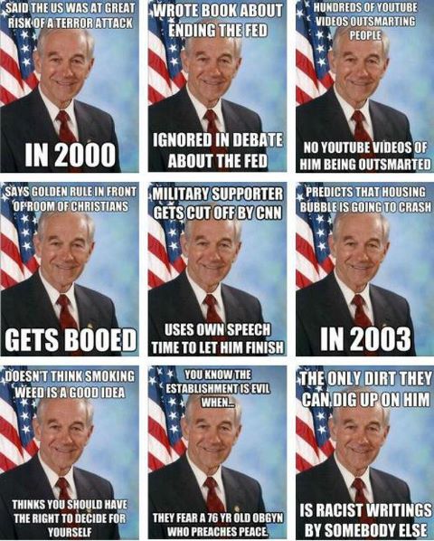 Just for fun. What is your most recent Facebook status? :  wedding Ronpaul