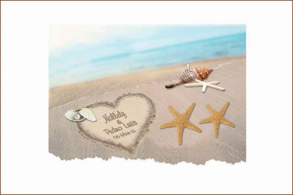  spanish is not to formal becouse is a beach wedding Invitation Wording 