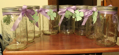 mason jar bouquet holders