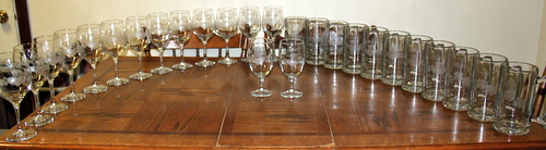 WP Glass Etching Final Pics :  wedding wine glass etching claddagh white diy reception Final WP Glasses 1