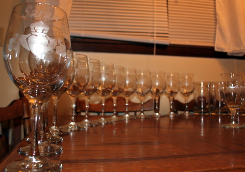WP Glass Etching Final Pics :  wedding wine glass etching claddagh white diy reception Final WP Glasses 5