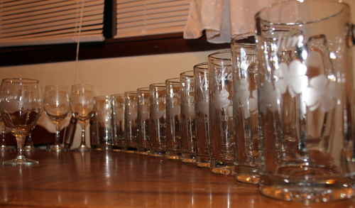 WP Glass Etching Final Pics :  wedding wine glass etching claddagh white diy reception Final WP Glasses 6