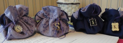BM Jewelry Pouches (With tutorial) :  wedding drawstring pouch diy jewelry bag purple bridesmaids jewelry Finished Jewelry Pouches 3