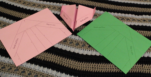 Paper Airplane Favors and Instruction tents