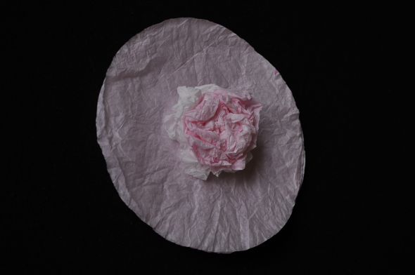 Coffee Filter Flowers :  wedding flowers diy coffee filter easy cheap centerpiece aisle cake topper nontraditional whimsica pink white ivory cake bouquet inspiration ceremony dress reception DSC 0042