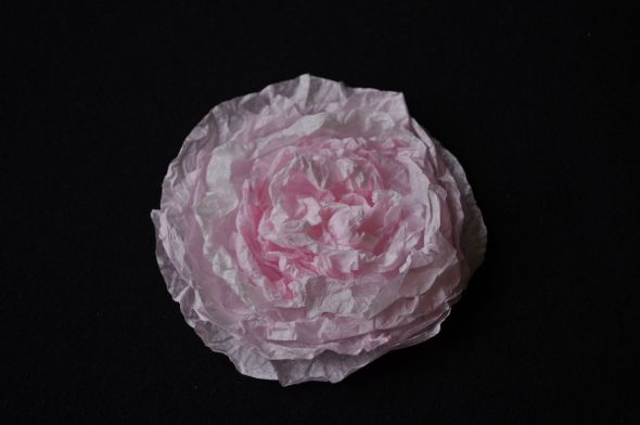 Coffee Filter Flowers :  wedding flowers diy coffee filter easy cheap centerpiece aisle cake topper nontraditional whimsica pink white ivory cake bouquet inspiration ceremony dress reception DSC 0051