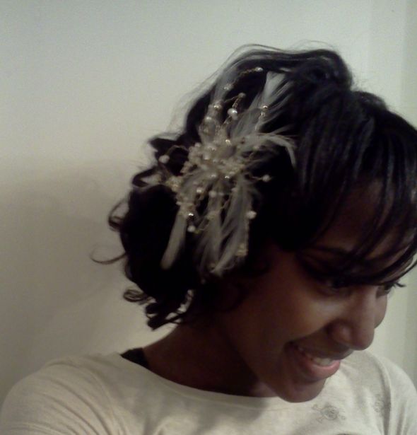 Accessory Addiction!!!  What's Your Wedding Day Addiction? :  wedding hair piece hair comb accessory bridal gold allyson james wedding HeadpieceAA2