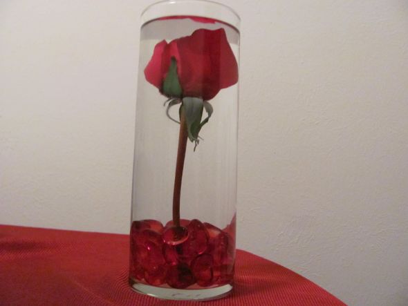 My DIY short centerpiece Submerged wedding rose centerpiece submerged red 