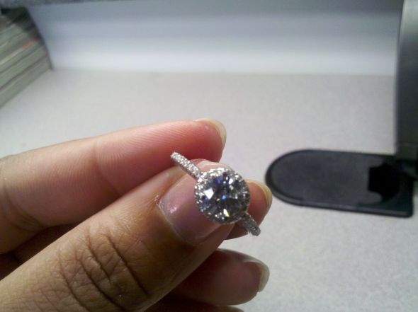 Looking for halo setting, micro pave bands!  Show me your rings! :  wedding Ring2