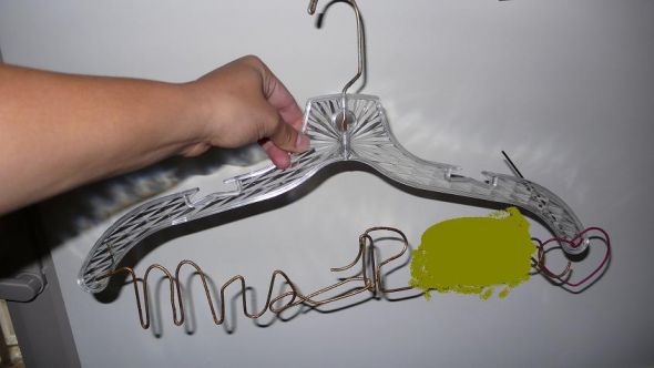 DIY crazy -- all the money is going to honeymoon savings-- so i can't shop! :  wedding diy hangers q tip jar necklace hanger Hanger 2 Final