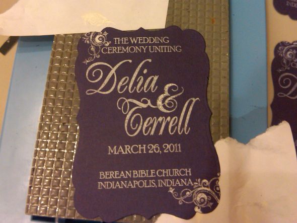 My last Gocco project ... wedding programs :  wedding Finalprogram