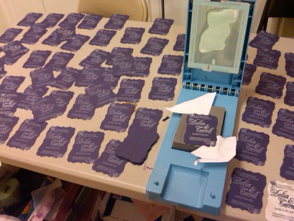 My last Gocco project ... wedding programs :  wedding Screen Print Program
