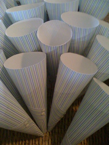 Aisle Stuff :  wedding blue navy green ivory CONES