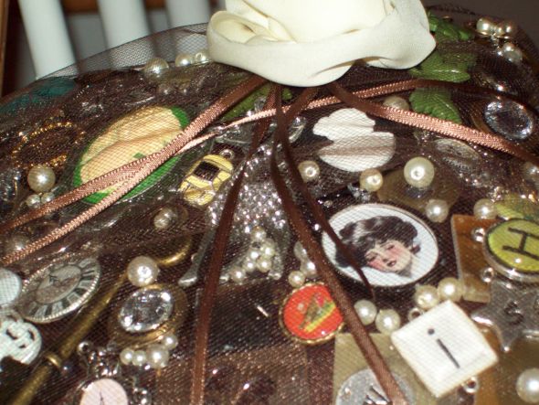 Vintage brooch encrusted ring bearer pillows : wedding ringbearer pillow brooch vintage brown ivory ceremony 041