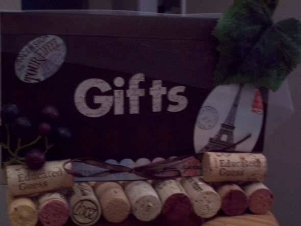 I used wine corks for the placecard holders and thought I would carry that
