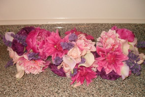 MY DIY BOUQUETS****PIC HEAVY*** :  wedding bouquet bride flowers bridesmaid boutineer SDC12287