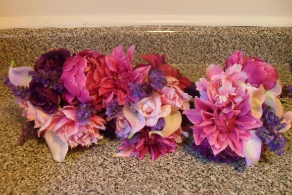 MY DIY BOUQUETS****PIC HEAVY*** :  wedding bouquet bride flowers bridesmaid boutineer SDC12292