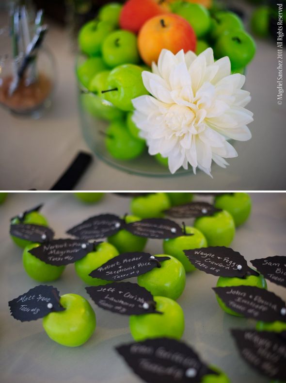 Vintage Style Reception Decor for sale! apple green & peach! :  wedding decor shoes black green pink cake ceremony diy reception Green Apples