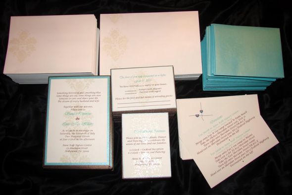 My DIY Damask Invitations