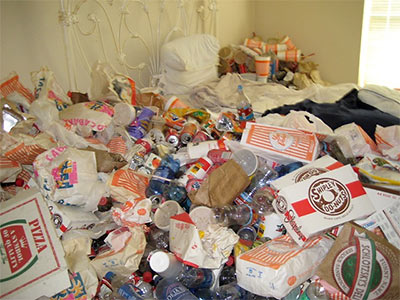 How neat do you keep your bedroom? :  wedding bedroom clothes neat Messy Apartment 2 Bedroom