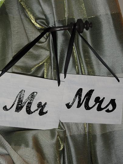 ***Mr. & Mrs. Wedding Signs*** :  wedding ceremony diy reception DSC00497 Resized