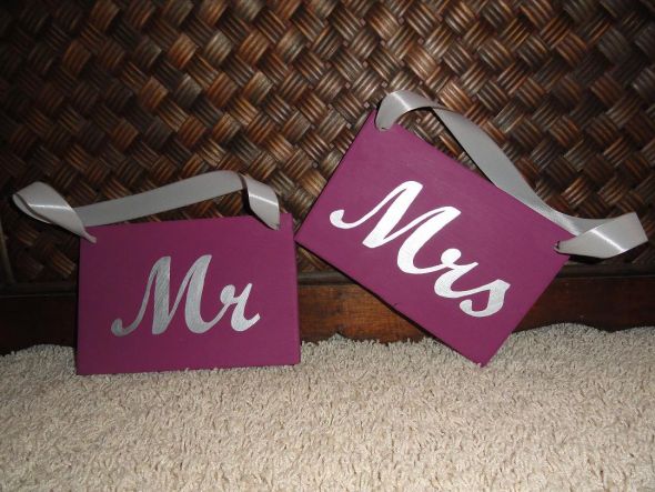***Mr. & Mrs. Wedding Signs*** :  wedding ceremony diy reception DSC00851 Resize