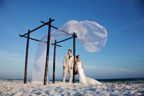 My photographer worked magic! : wedding beach ceremony SneakPeek