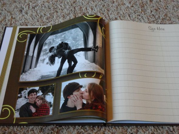 Yea! My Semi-DIY Guestbook from Mixbook, I <3 it!!!! :  wedding guestbook mixbook DSC00136