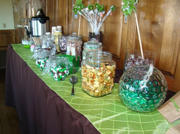 I have some Lime Green Overlays and Table Runners from my wedding that took