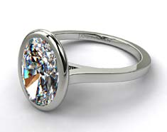 Just for fun: if something were to happen to your rings, what would you get? :  wedding ring new ring Solitaire 18k White Gold Bezel Solitaire Engagement Ring Gallery8939
