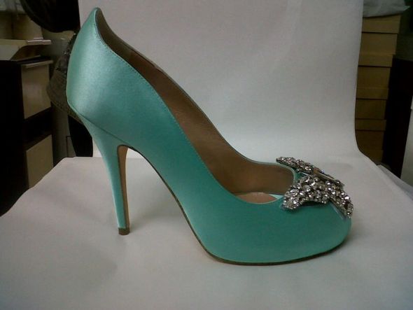 Blue shoes... :  wedding tiffany blue shoes heels pumps Aruna Seth Blue