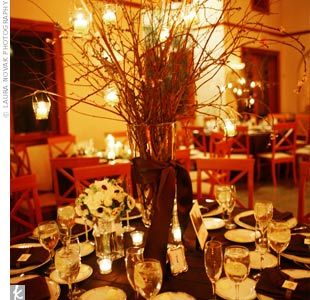 Help with wedding theme... : wedding help reception purple orange pumpkins centerpeice linens venue Table Setting