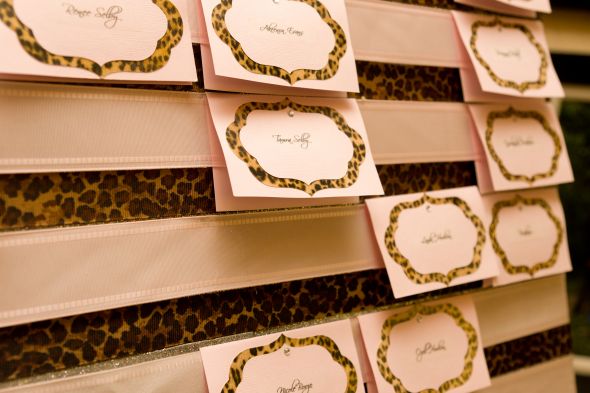 Martha Stewart Place Card holder wedding escort card board pink diy 