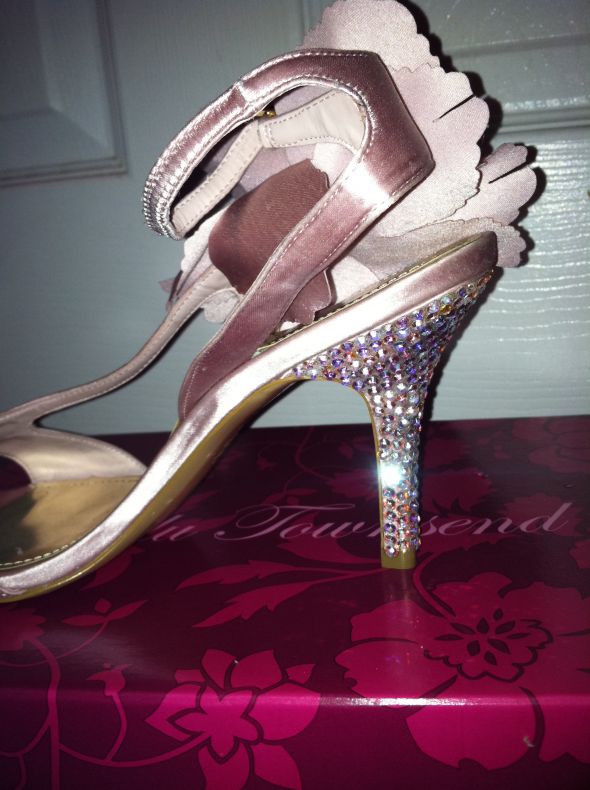 My blinged heel Bridal shoes wedding shoe bling pink shoes Bling