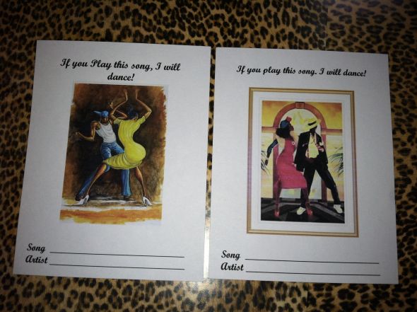 Request song cards