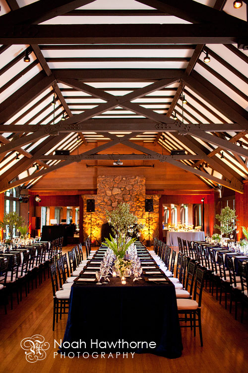 POST A PHOTO OF YOUR VENUE :  wedding venue reception hall reception photo husband wife ceremony bride groom Long Tables