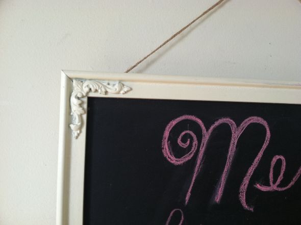 Here is the chalkboard RUSTIC 