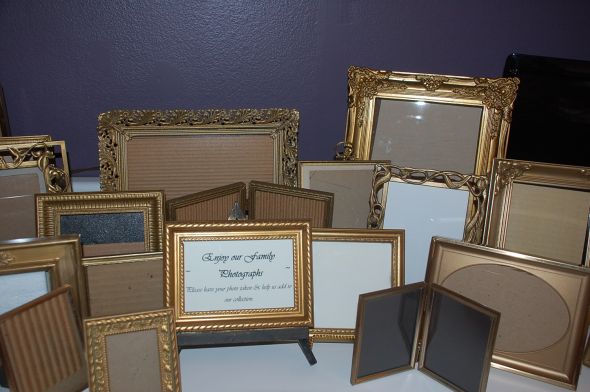 25 Antique Gold Frames wedding gold frames family photos reception 