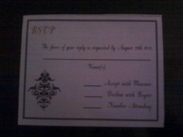 Lace Wedding RSVP card Post