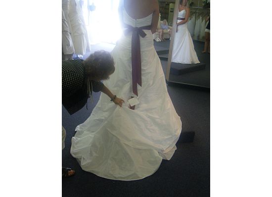 Just for fun - Does your dress match the style of your E-ring? Post Pics! :  wedding Backofdress