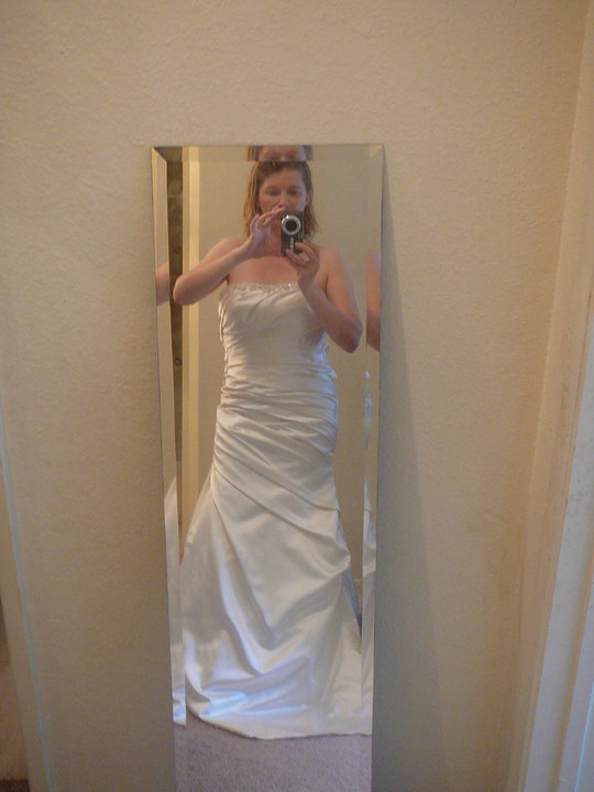 Seeking Dress :  wedding pronovias impression jim hjelm alvina valenta orange dress 41176 113665645354091 100001319673342 83130 7363939 N