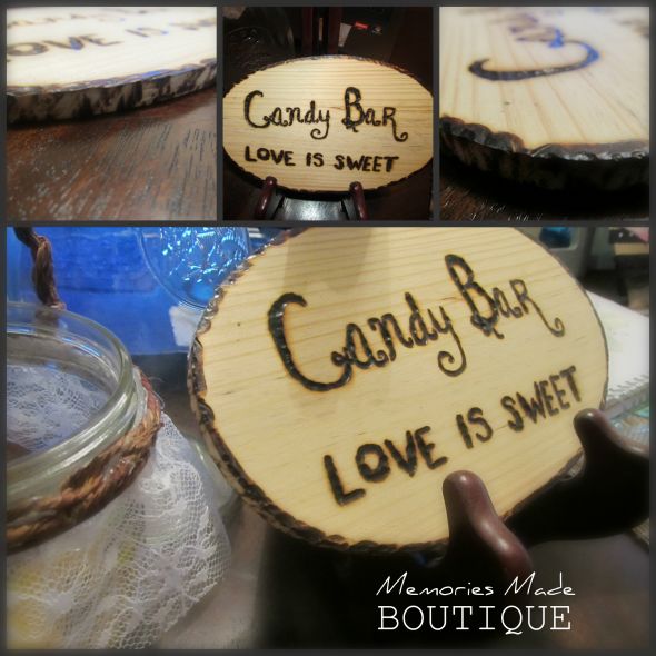 Rustic Chic Candy Bar Sign wedding candy bar candy table candy buffet 