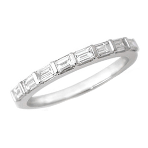 Have you considered a wedding band with baguette diamonds