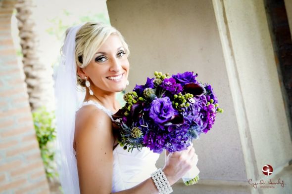 The reason I bought this Veil! : wedding cathedral veil purple white bouquet inspiration dress jewelry Bouquet2