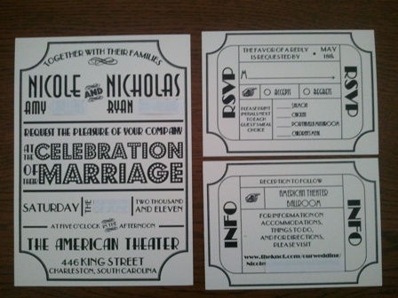  PIP wedding invitation theater diy Invite And Cards
