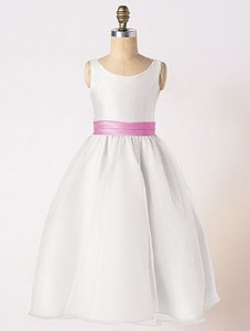 Alfred Angelo Flowergirl Dress #6143 - Size 24M, 2T or 3T (WHITE) : wedding flowergirl dress alfred angelo 6143 1 white organza satin bow bridesmaids inspiration dress AAAADHhuvnQAAAAAAC37DA