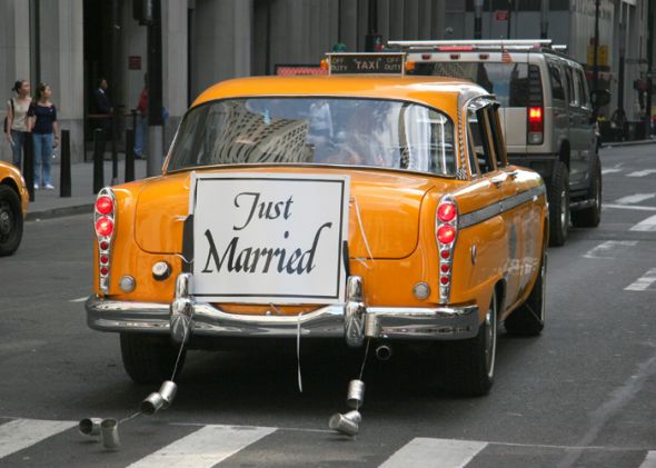 Car for Wedding -- Checker Cab vs. Rolls Royce :  wedding transportation Checker2