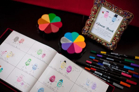 Fingerprint tree guest books - were they well received at your wedding? :  wedding fingerprint tree guest book Differentthumbtreewedding